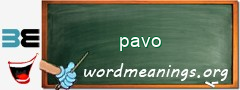 WordMeaning blackboard for pavo